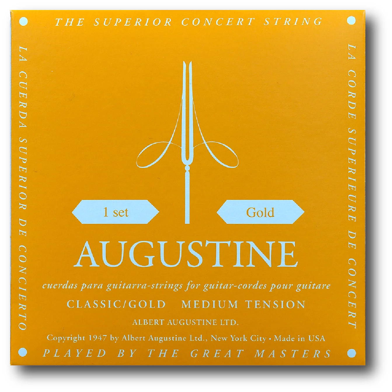Augustine Classic Blue High Tension Classical Nylon Guitar String Set 